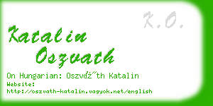 katalin oszvath business card